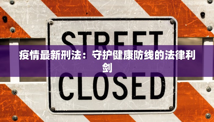 疫情最新刑法:守护健康防线的法律利剑 疫情最新刑法:守护健康防线的法律利剑